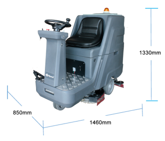D8PRO Ultra Ride On Floor Scrubber Dryer Untuk Bekerja di Daerah Industri Besar. 1