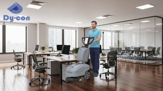 Compact Floor Scrubber: Fits Office Cubicles, Cleans Fast – Perfect For Tight Workspace Cleaning
